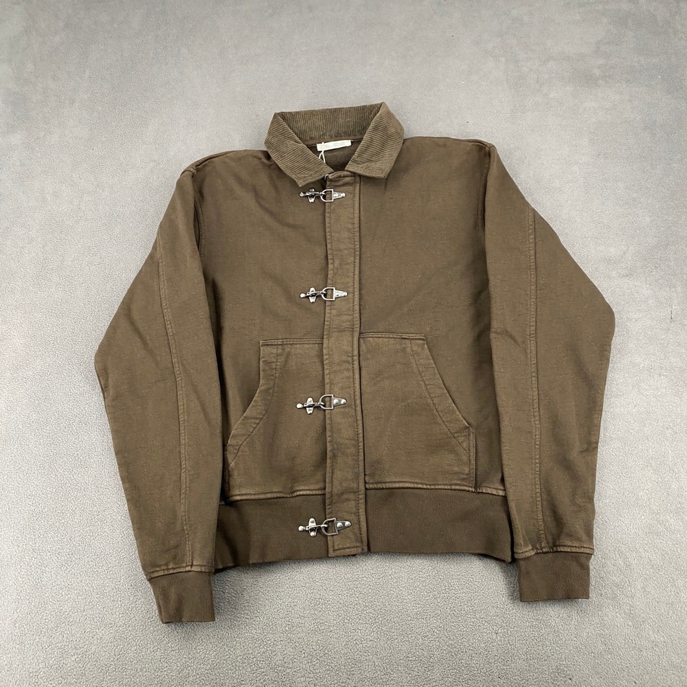 Zara Men Brown Workwear Jacket Corduroy Collar Lobster Clasp 3443/400/700 S